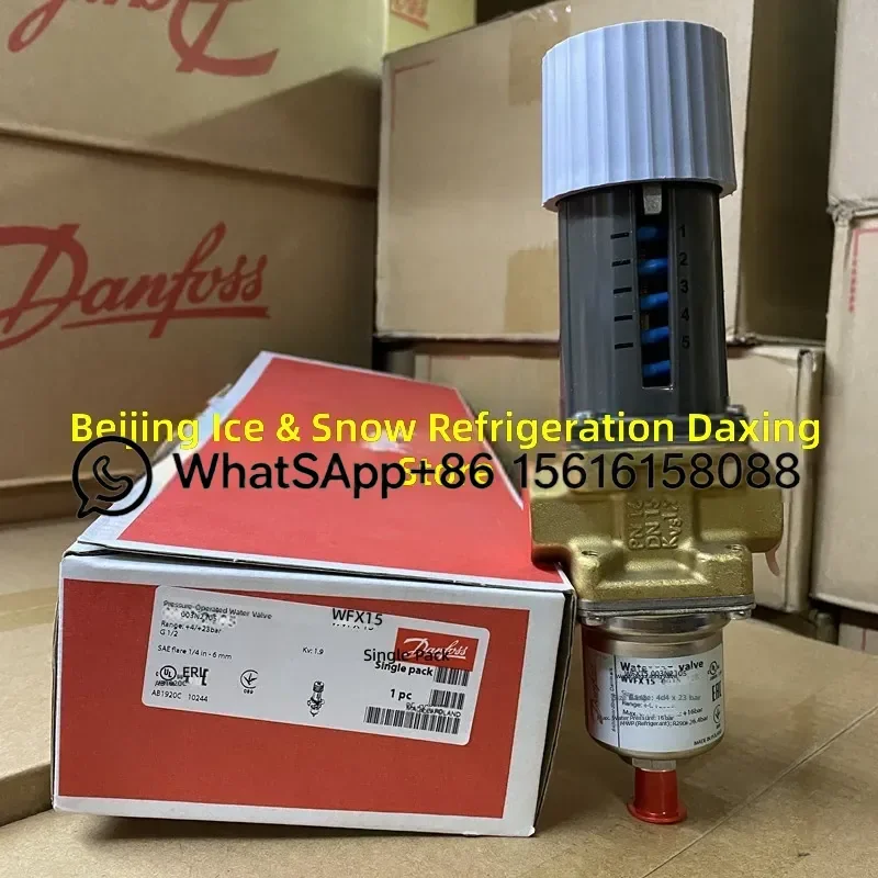 Danfoss WVFX10 WVFX15 WVFX20 WVFX25 WVFX32 WVFX40 Water Valve Condensing Pressure Regulator HVAC Refrigeration Control Valve
