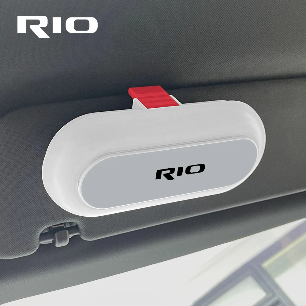 Carro dom viseira óculos caso organizador caixa, pára-sol titular, acessórios de armazenamento, apto para Kia Rio 3, 4, K2, K3, X-Line