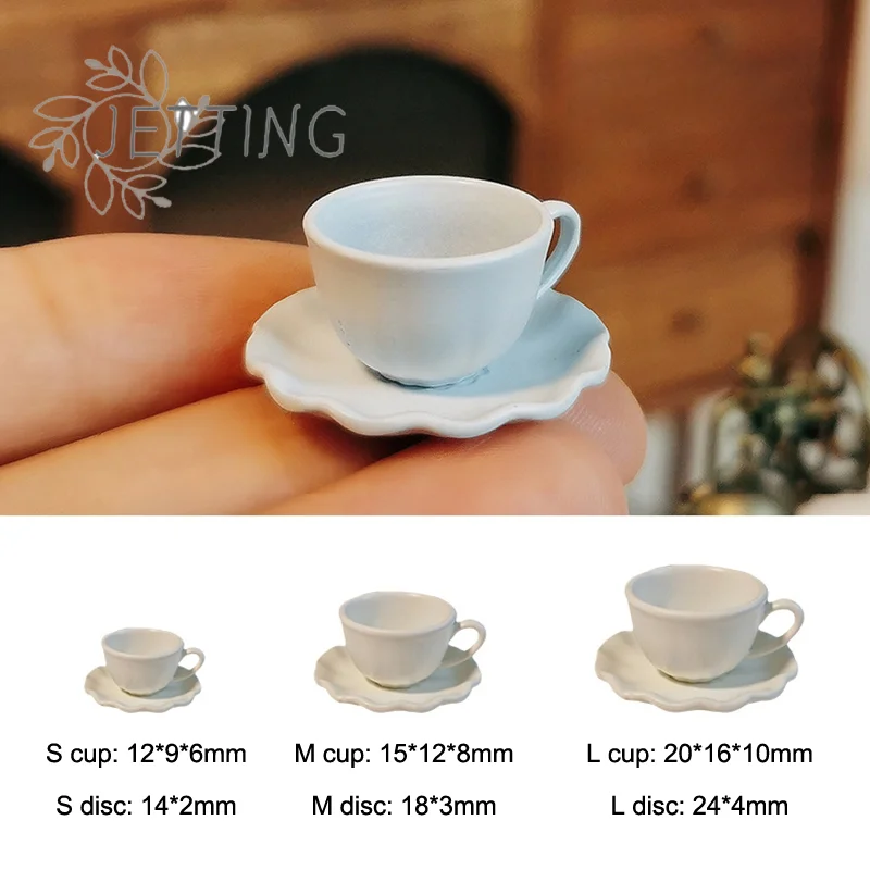 Mini taza de bebidas, modelo de juguetes, casa de muñecas en miniatura, postre, Latte, taza de café, juego de platos, accesorios para muñecas, regalo para niños, 2 uds.