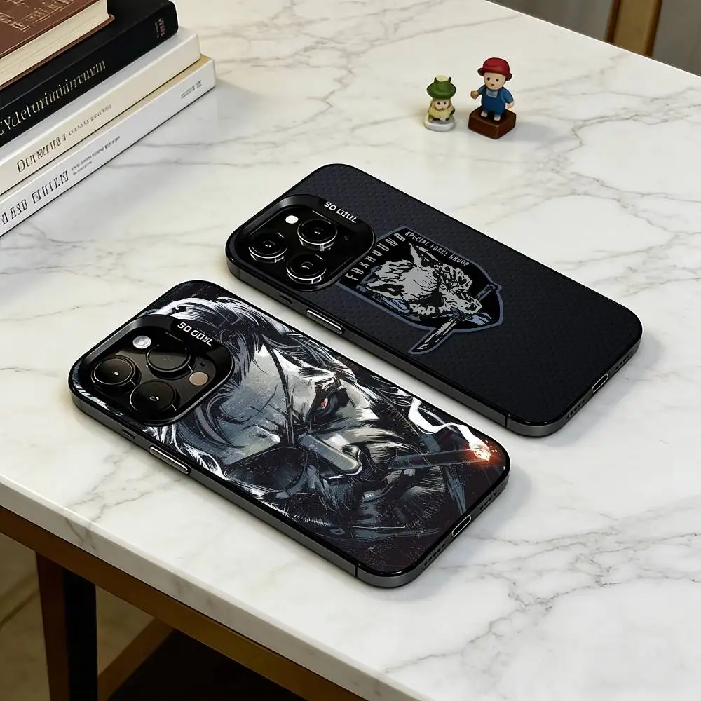 M-Metal Gear Solid Logo Phone Case For iPhone 17,16,15,14,13,12,11 Plus,Pro Max,XS,Colorful Silver Phone case Funda Cover