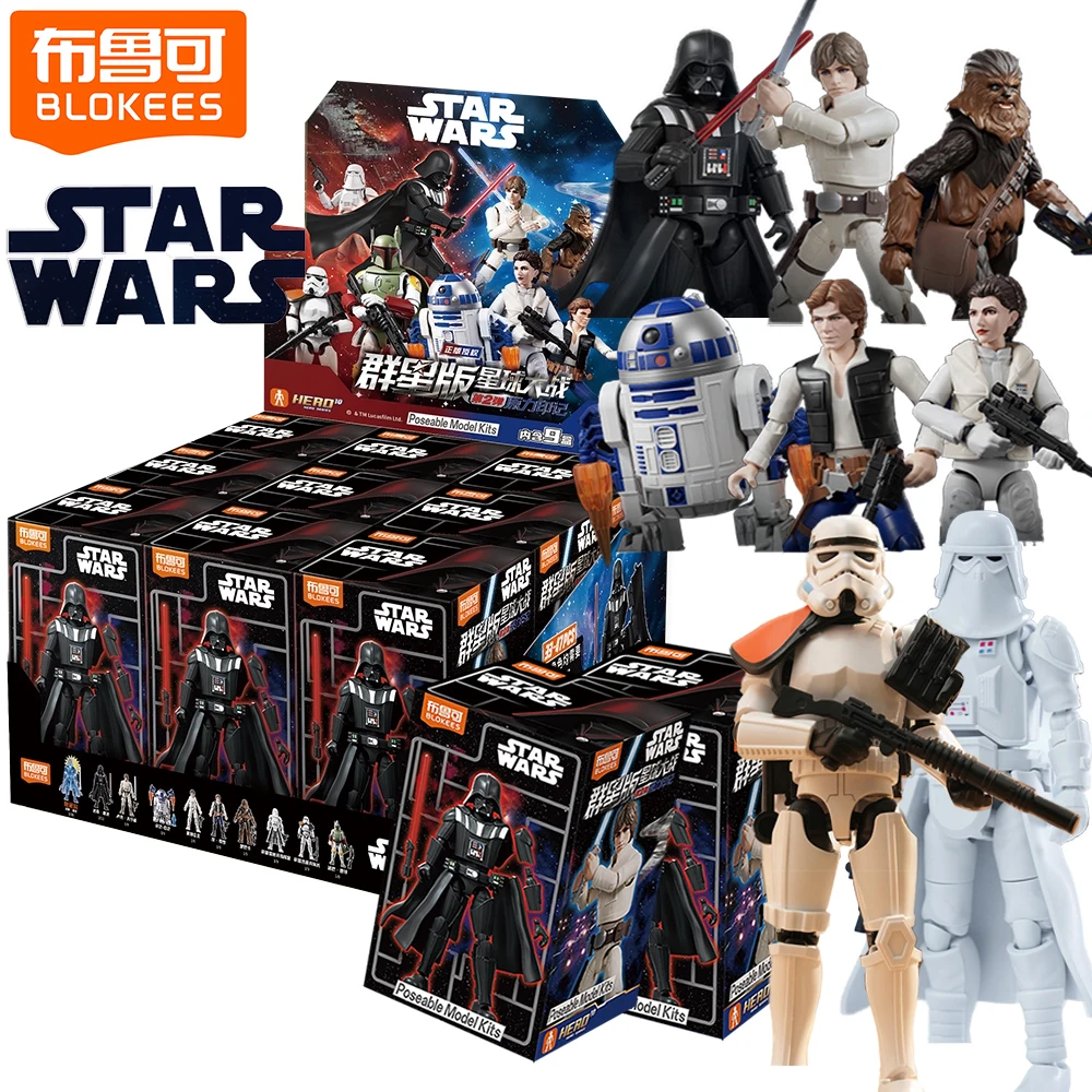 

BLOKEES Original Star Wars Classic Science Fiction Movie Character Creative Blind Box Fans Collection Ornament Room Decoration