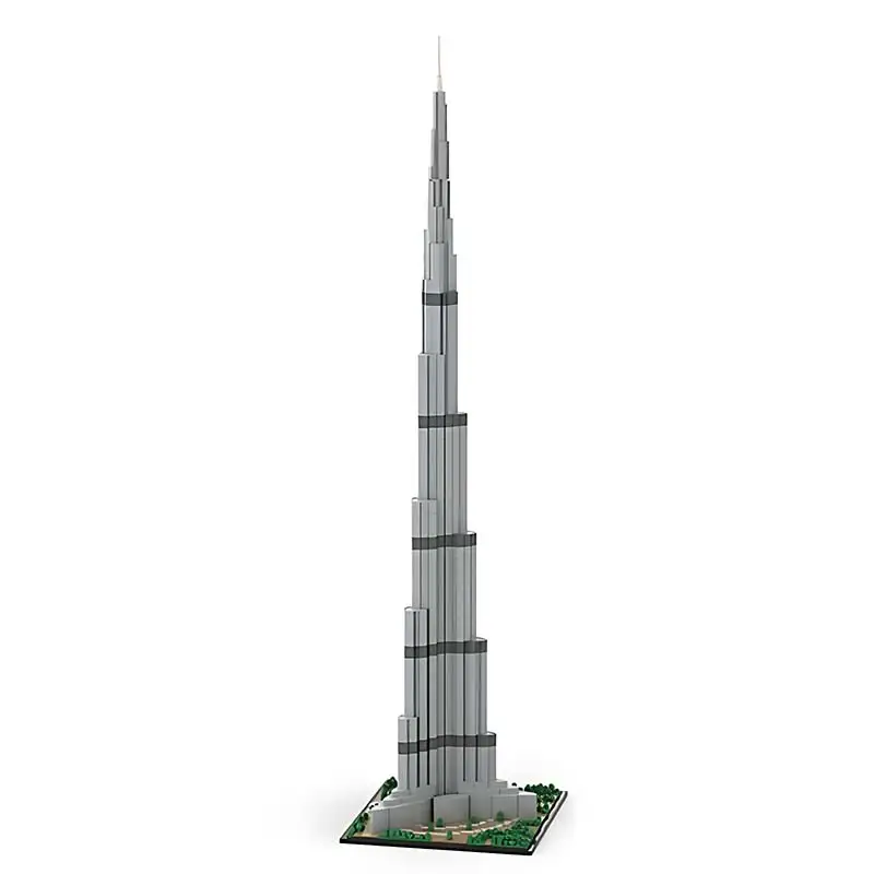 Bloques de construcción MOC Burj Khalifa, Kits de modelos de rascacielos de arquitectura a escala 1:800, torre creativa, juguetes para niños, regalos de navidad