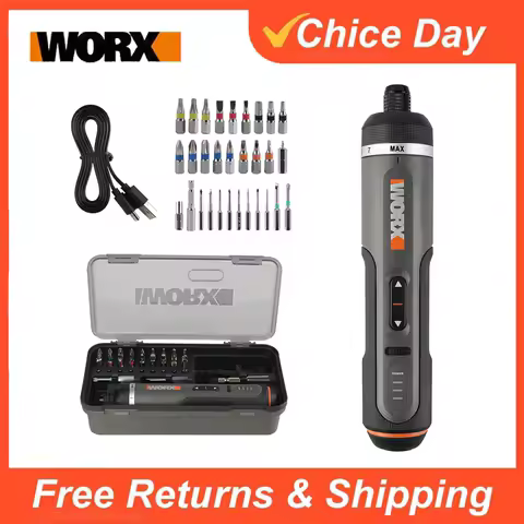 Worx 30 Bit Sets Power Tools WX242 Electrical Screwdriver Set Smart Cordless Drill Screwdrivers USB Rechargeable Set Home Repair