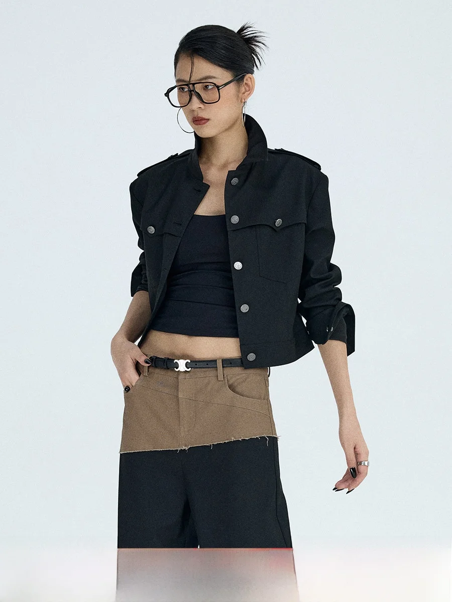 

Женская зимняя куртка Ourhour: повседневная, приталенная, с отложным воротником, на флисовой подкладке, с пуговицами, в рабочем стиле, с дизайнерским акцентом