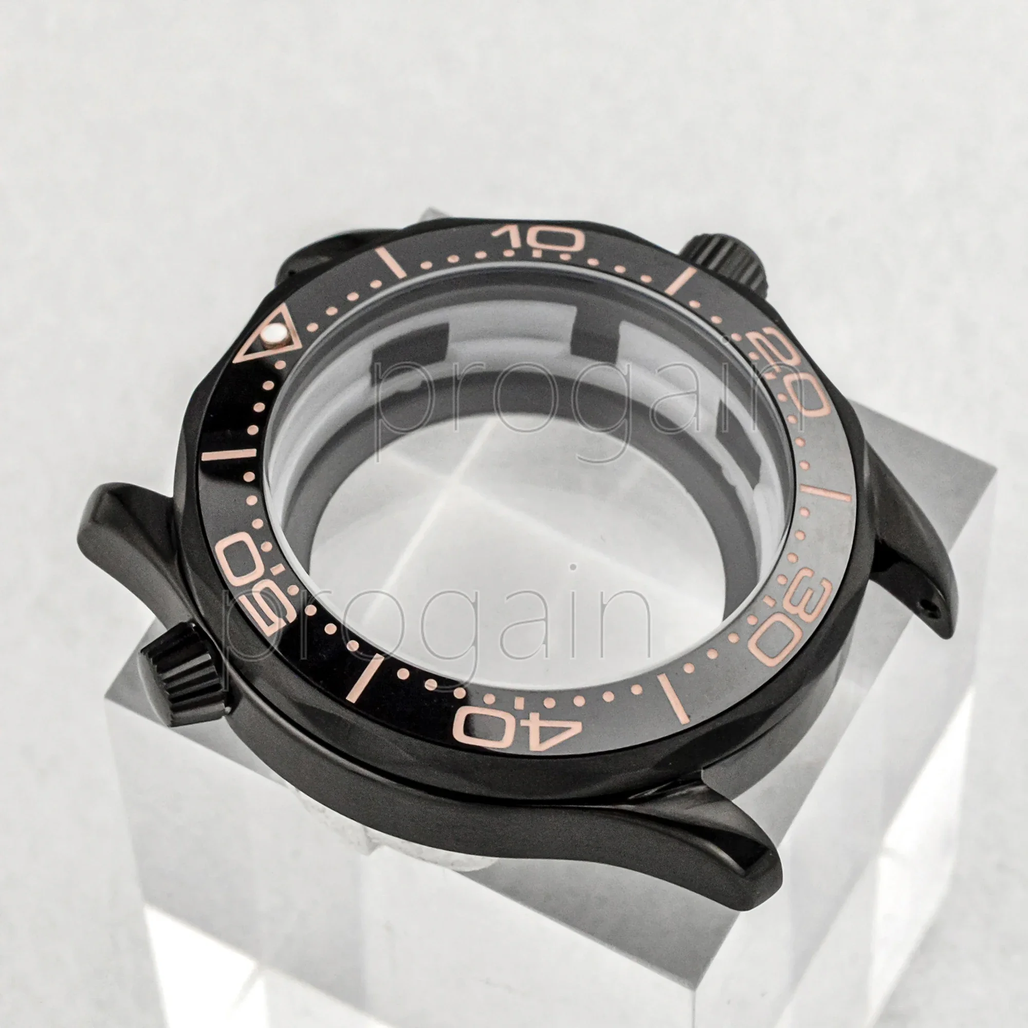 High Quality 41MM Stainless Steel watch Case for Seamaster 300 Sapphire Crystal Glass fit NH36 NH35 Automatic Movement mod parts