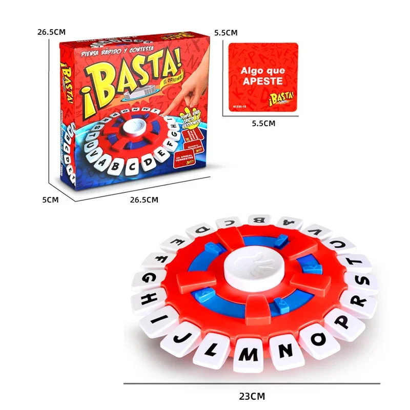 Hot Family Basta Think Word Game Fast-Paced Tapple Board Game The Quick Thinking Letter Pressing Puzzle Games For Adults Spanish