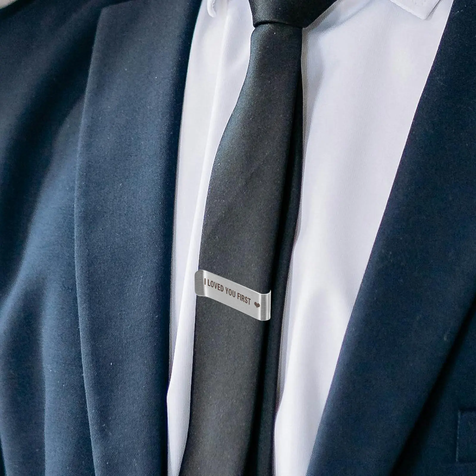 Stainless Steel Men Tie Clip Necktie Bar Simple Elegant Fashion Wedding Suit Accessories Father of The Bride Gift