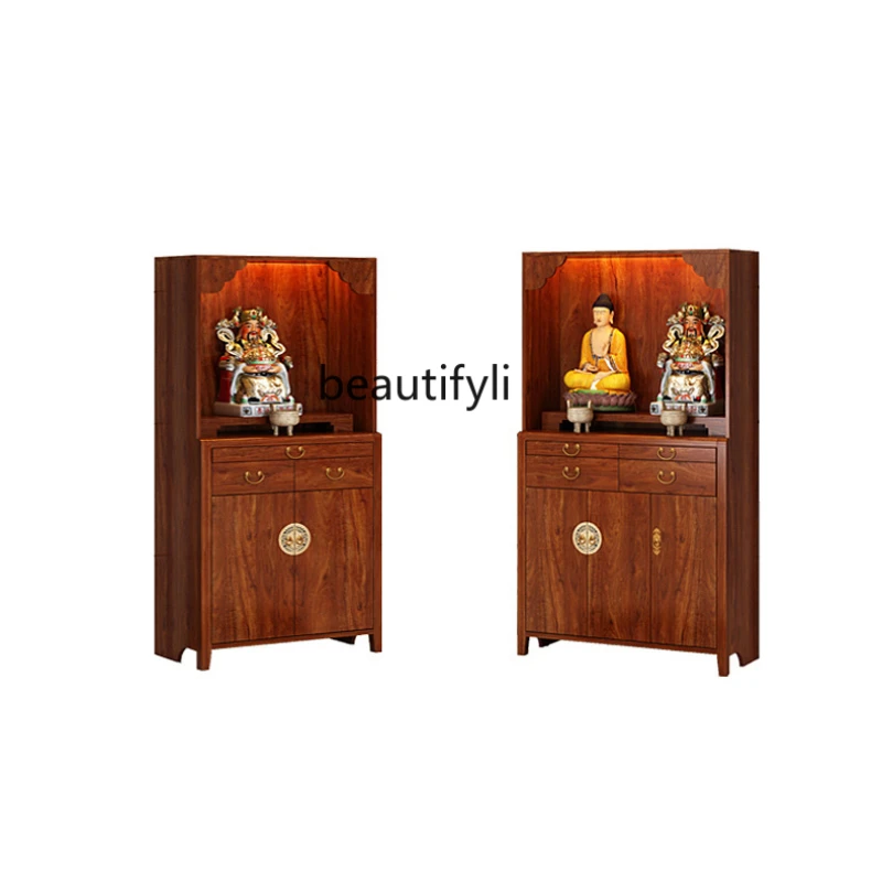 

yj Buddhist niches, standing cabinets, burning incense for the God of wealth, new Chinese style, simple and modern