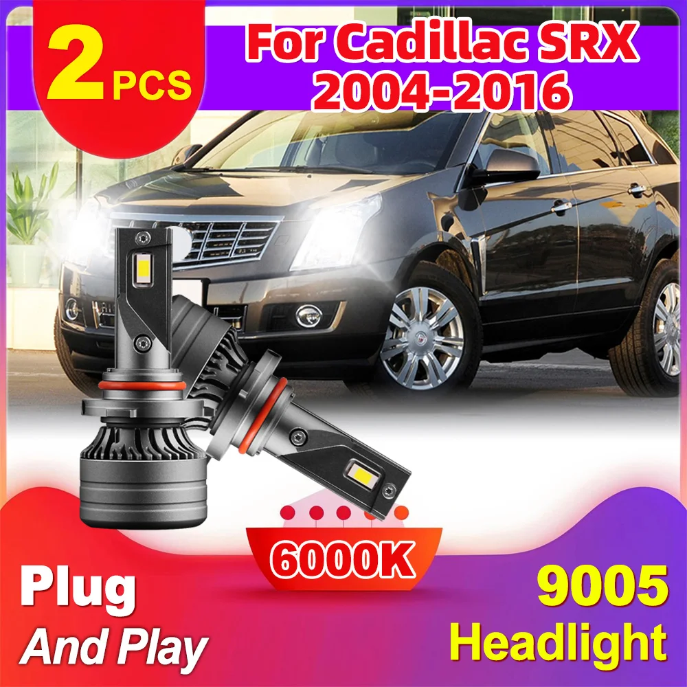 

2X 9005 Автоматические фары 120 Вт Высокая мощность Canbus Error Plug And Play Светодиодные фары Turbo Лампы 6000K Белый Для Cadillac SRX 2004-2016