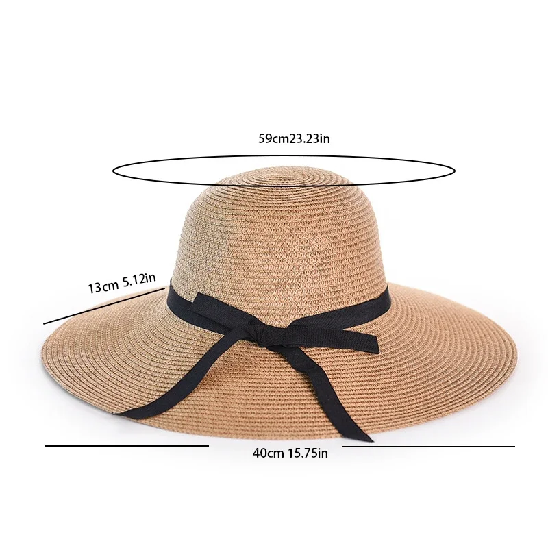 2025 летняя соломенная шляпа с широкими полями для женщин и мужчин, пляжная шляпа от солнца, складная для путешествий, отпуска, в стиле бохо, регулируемый ремешок на подбородке, верхняя кепка