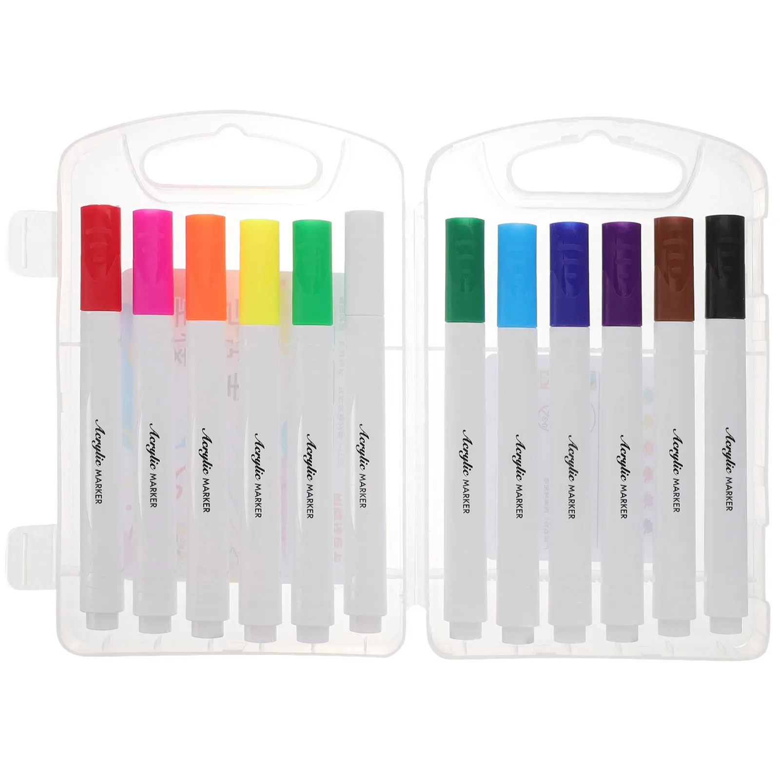 

12Pcs Acrylic Paint Markers Fine Tip Pens for Drawing Painting Scrapbooking Art Crafts Coloring Markers Set Acrylic Paint Marker