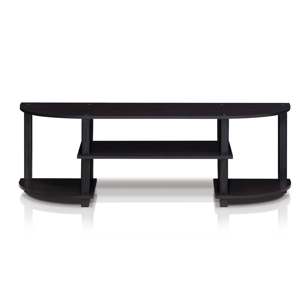 Easy Assembly Wood TV Stand No Tools Open Display Rack Holds 55 Inch TV Storage Organizer RTA Furniture Living Room D-I-Y