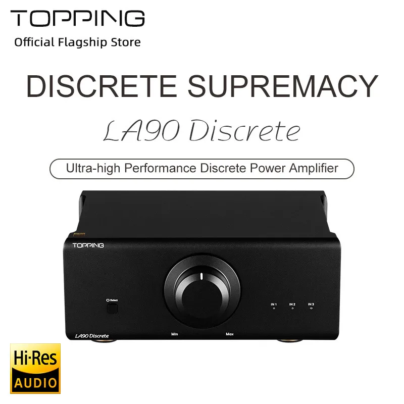 TOPPING LA90 Discrete Power Amplifier 3*XLR/TRS Inputs 2 Step Gain Settings Stereo/Mono Mode Amp