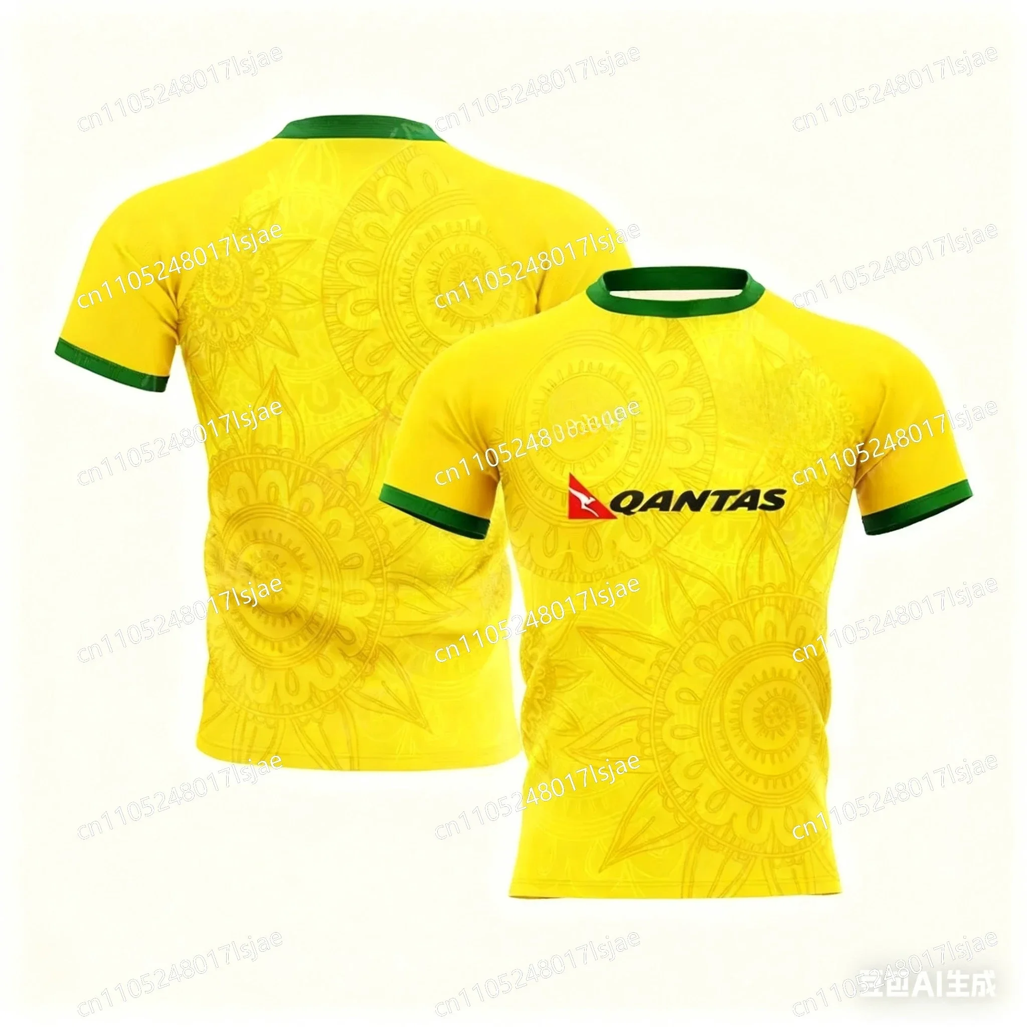 2025-26 Wallabies أستراليا المنزل قميص الرجبي في الهواء الطلق سريعة الجافة لكرة القدم جيرسي للجنسين الصيف الكلاسيكية عادية فضفاض تي شيرت الملابس #2