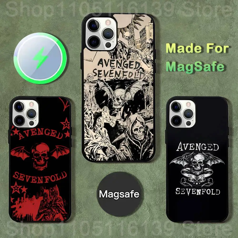 

A-Avenged Sevenfold Phone Case For iPhone 17,16,15,14,13,12,11,Pro,Max,Plus,Mini,SE4,E Magnetic Magsafe Wireless Charging