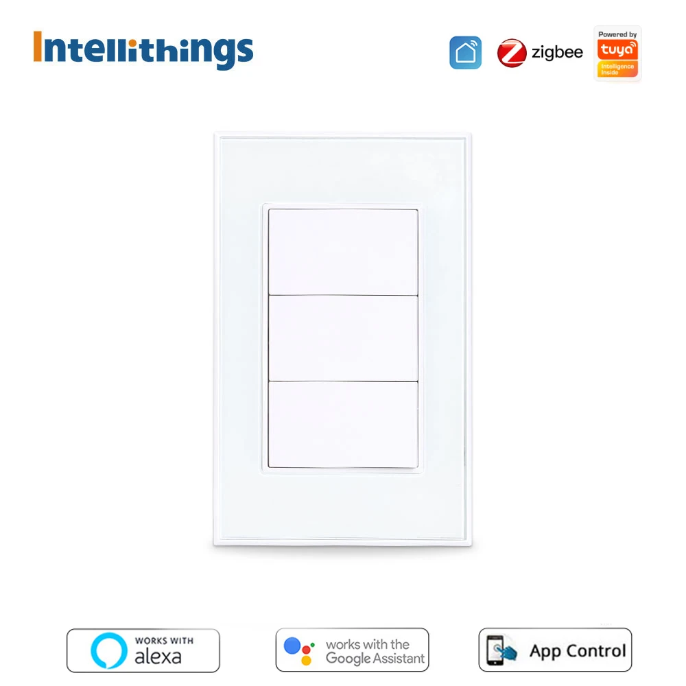 

Intellithings Tuya Zigbee 1 2 3 Gangs Wall Light Switch With Neutral Brazil Interruptor Alexa Google Home Voice Control Homekit