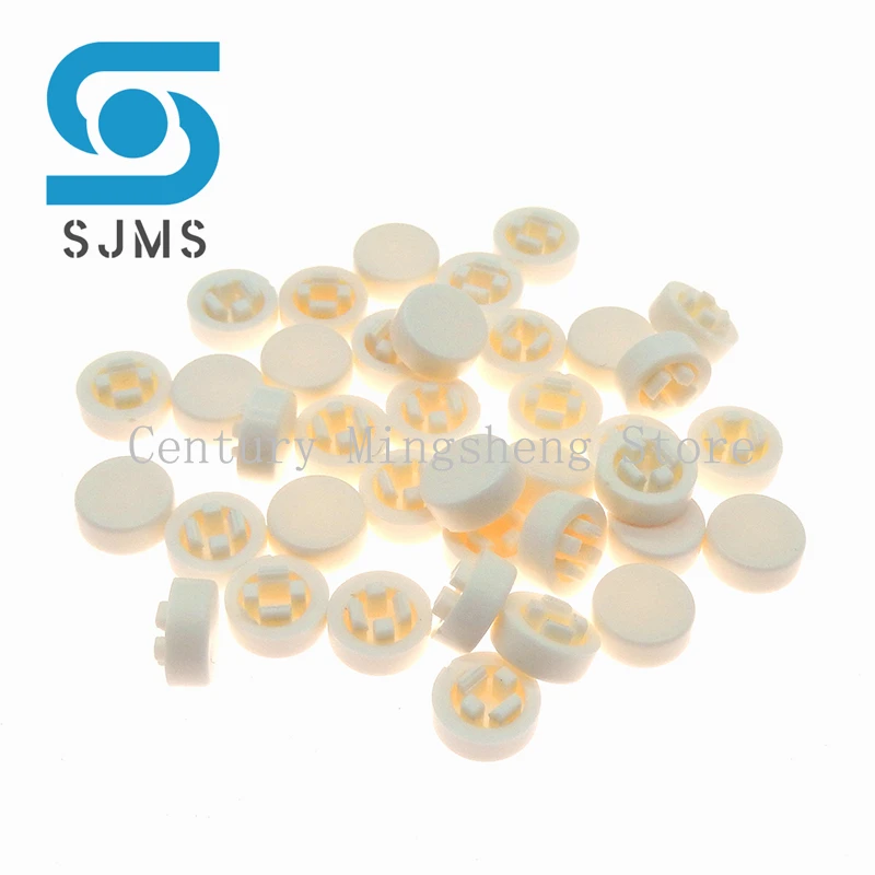 100Pcs 6X6X7.3mm A44 Color Round Tactile Push Button Switch Cap 4*8mm Micro button Cap Momentary Tact Cap