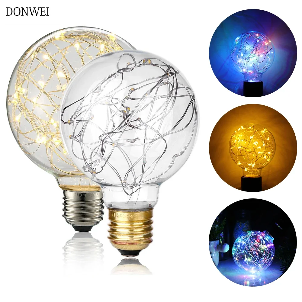 

Светодиодная лампа RGB, рождественская гирлянда для дома, e27, 110 В, 220 В, декоративная лампочка, 3 Вт, светодиодная лампа, декоративная для дома, праздничные огни