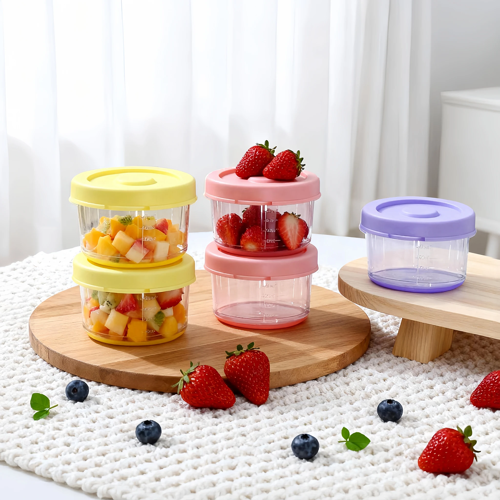 

Baby snack storage box, airtight snack container for freezing, portable complementary food box, suitable for travel and picnics
