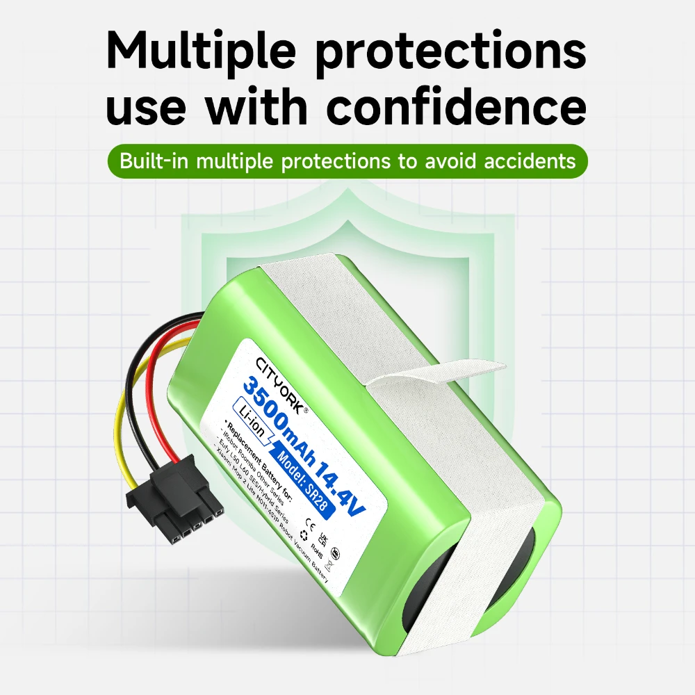 بطارية مفرغة روبوت 14.4 فولت 3500 مللي أمبير في الساعة لبطارية ليثيوم أيون Eufy L50 L60 SES/Hybrid Series Xiaomi Mop 2 Lite N011-4S1P #3