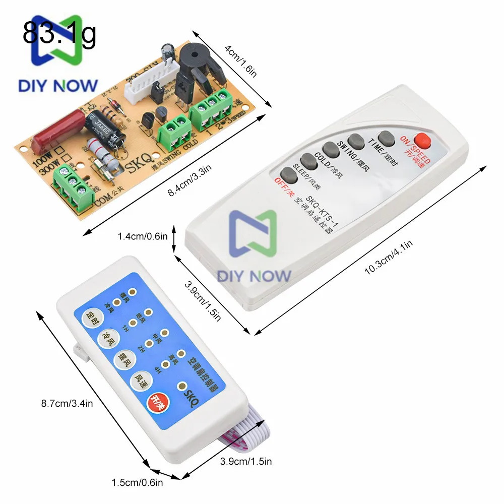 300W Air Conditioning Fan Electric Fan Circuit Universal Board Remote Control Board / Cold Fan Motherboard Circuit Board