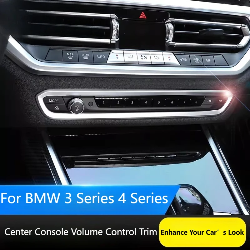 

For BMW 3 Series 4 Series G28 325Li 2020-2025 Central Control Volume Button Decorative Frame Interior Accessories