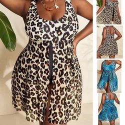 Floral & Tropical Plus Size One Piece Women Swimsuit Skirt 4XL Scoop Neck Push Up Large Size Swimming Dress Big Size Swimwear