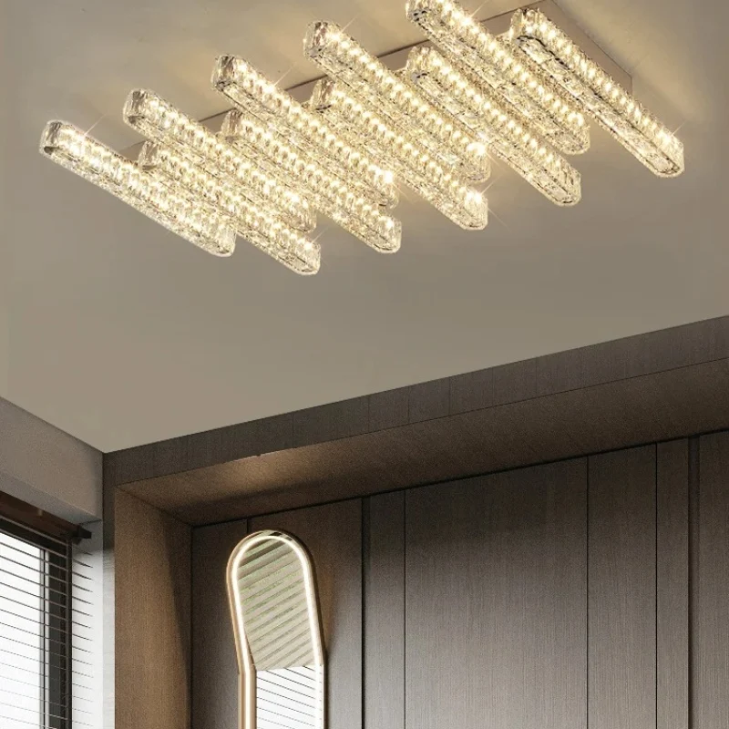 

Modern K9 Crystal Ceiling Chandelier Lights for Living Dining Room Kitchen Bedroom Dimmable Lustre Home Decor Lighting Fixture