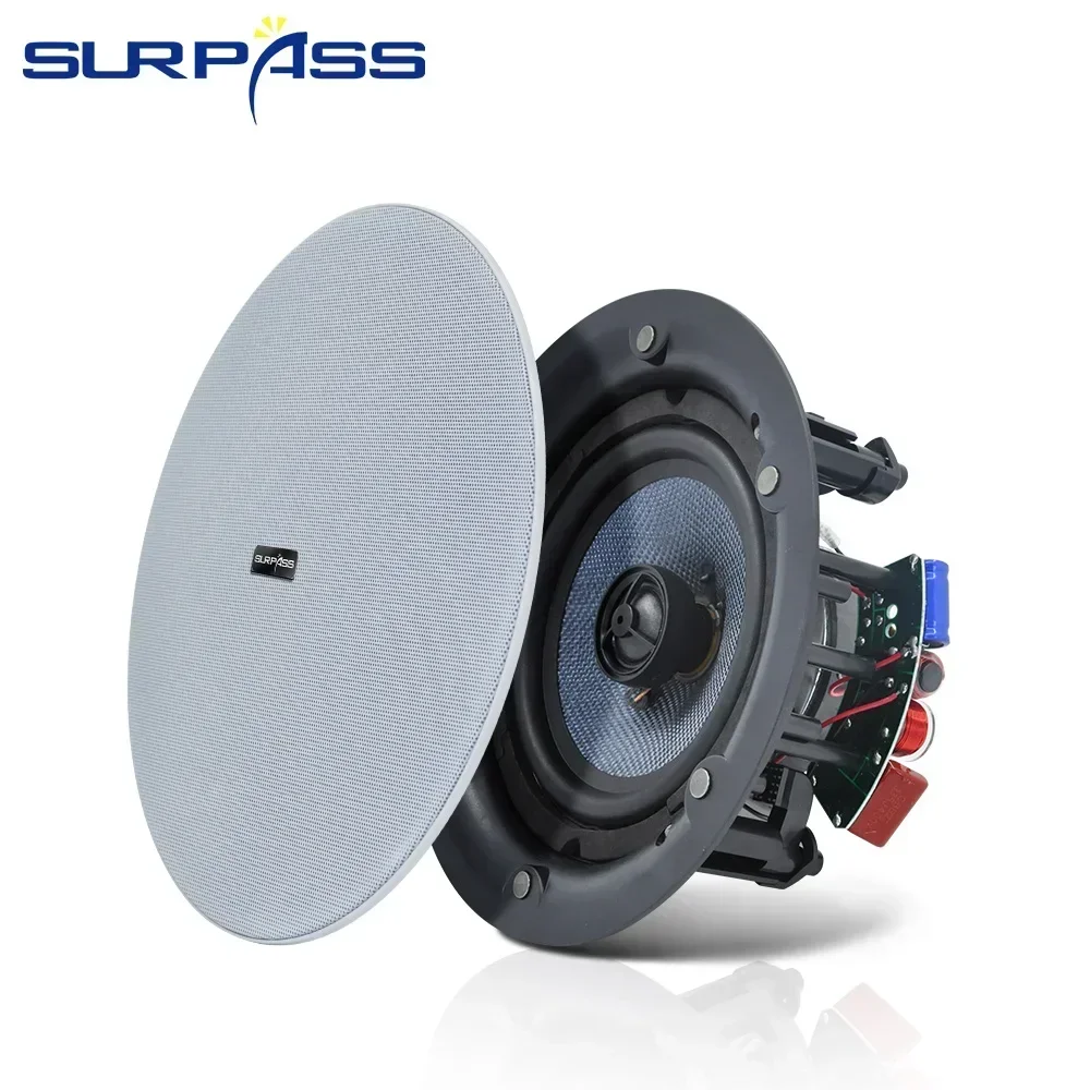 Coaxial Ceiling Speaker 6.5inch 40W Flush Mount In Wall Ceiling Speakers Home Sound Audio System for Indoor Cinema Theater Hotel