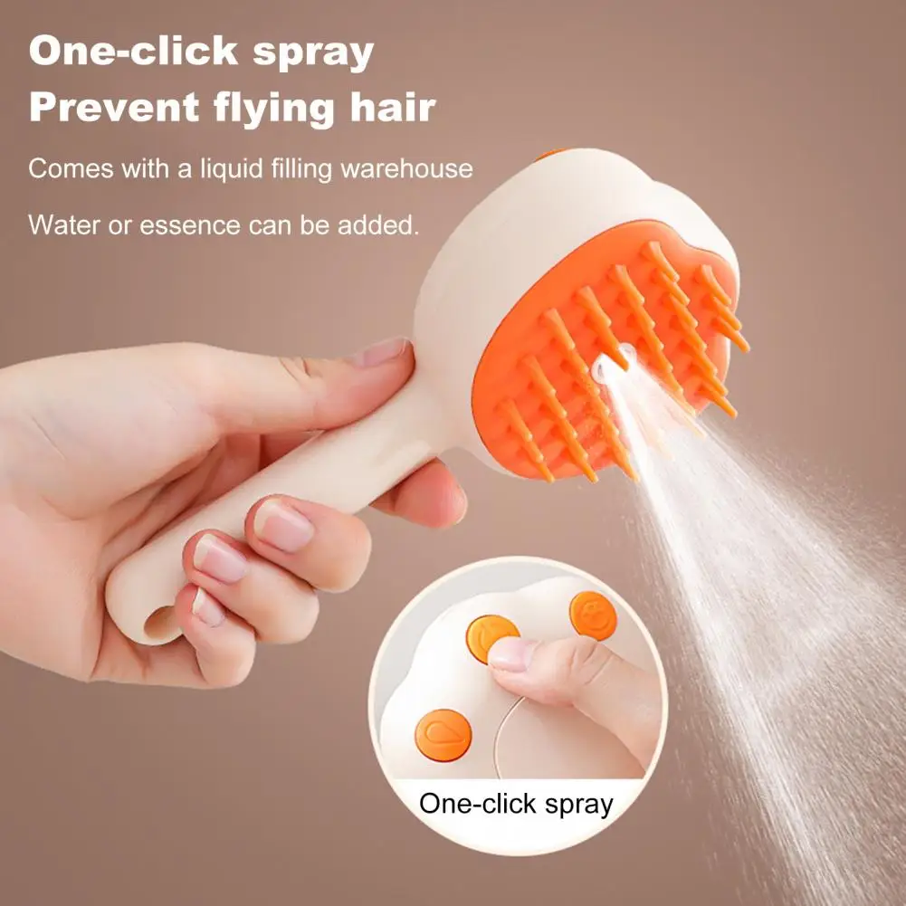 Pet Spray Brush for Cats Anti-static Pet Comb Self-cleaning Cat Grooming Brush for Long Short-haired Pets Indoor Pet Comb