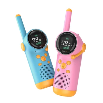 2 adet çocuklar için çocuk Walkie Talkie Mini şarj edilebilir Walkie Walkie çocuk erkek kız oyuncaklar iki yönlü radyo istasyonu KSUT UT666