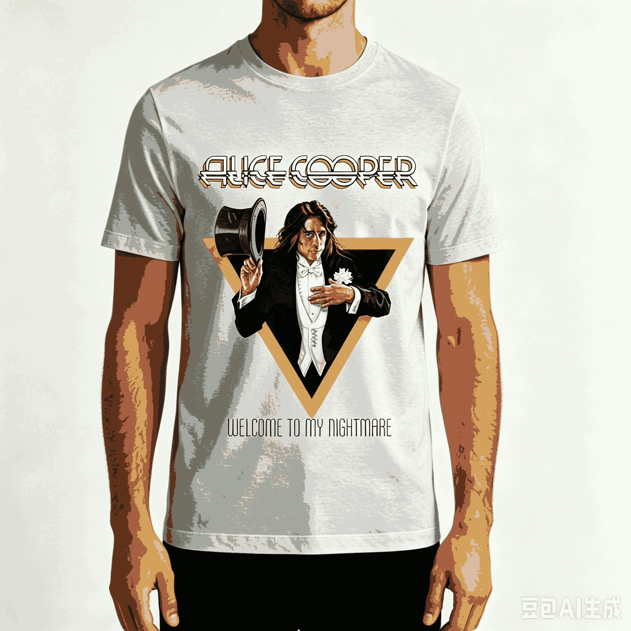 Alice Cooper for Fan Gift T-shirt Men Women Harajuku Oversized Unisex Short Sleeve Streetwear high quality Couples Classic soft - view 2