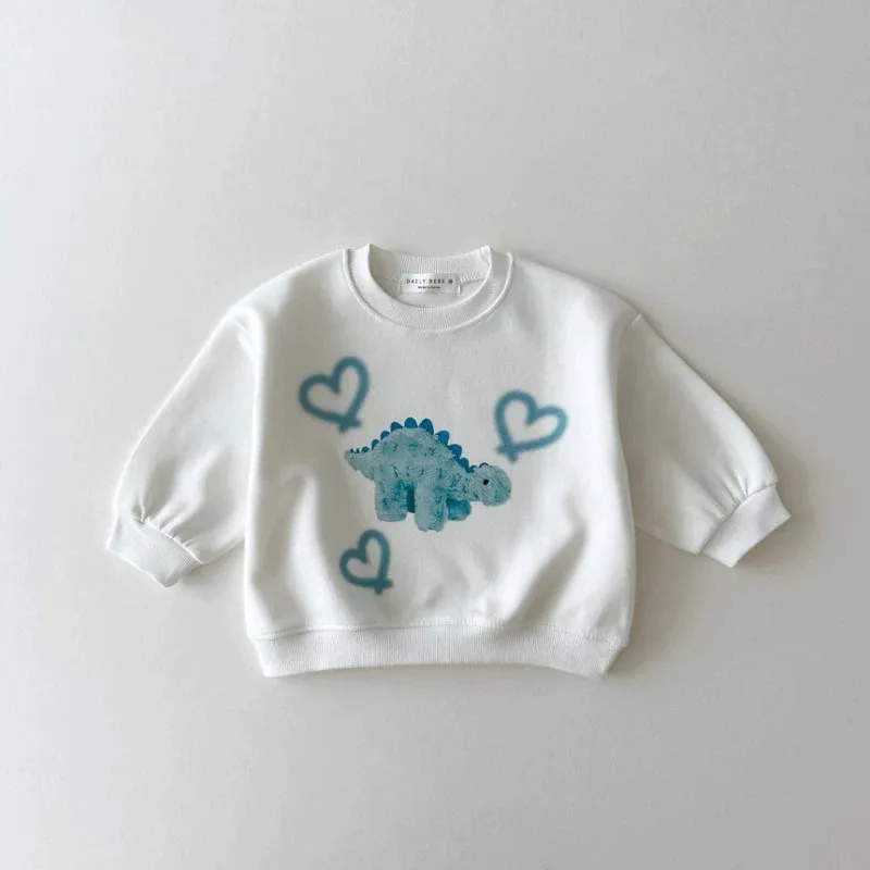 Sudadera con estampado de dibujos animados para bebé, Jersey holgado de manga larga, Tops informales para niño y niña, otoño, 2024