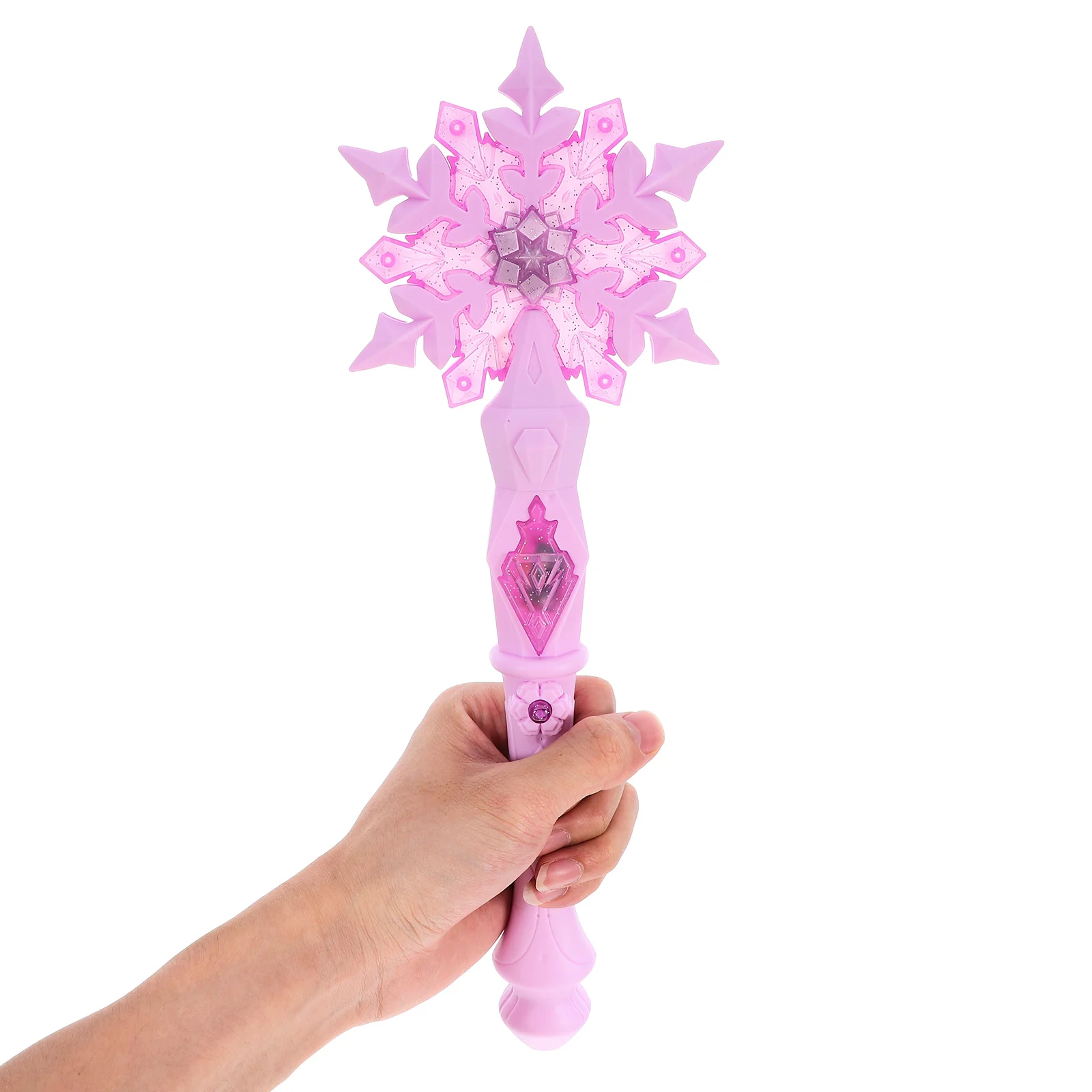 Flocon de neige lumineux princesse pour filles, fournitures de fête d'anniversaire, Design lumineux, Cosplay en plastique facile pour enfants, 1 pièce