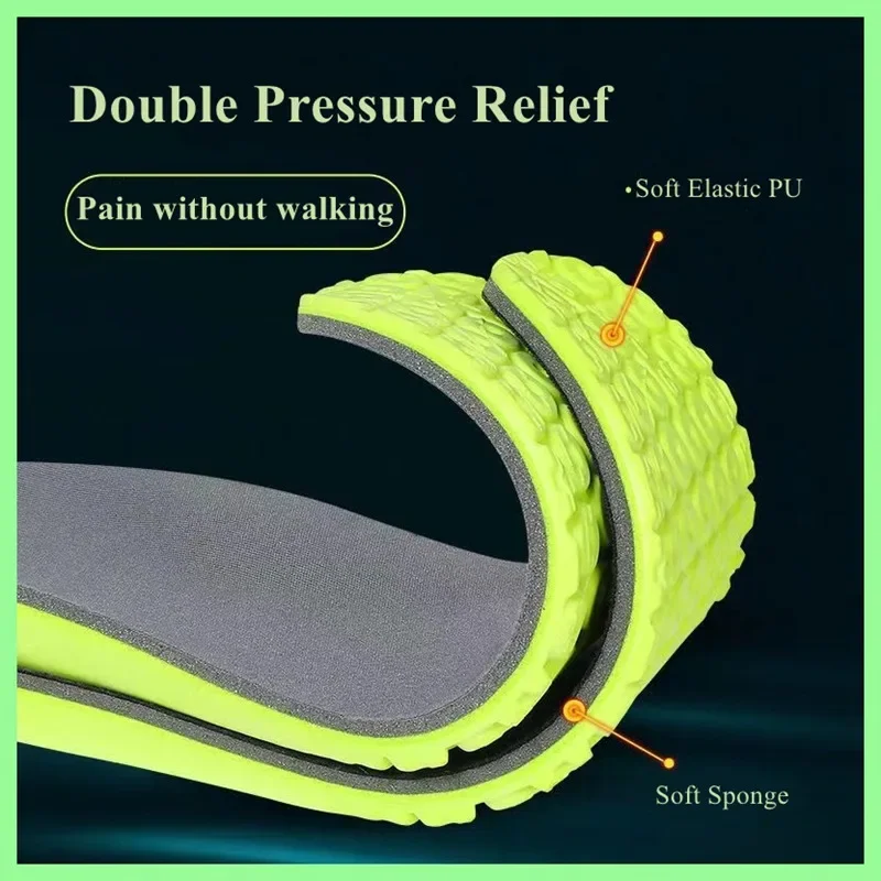 Comfortable Sport Insoles for Men And Women Elastic Shock Absorption Memory Foam Running Shoe Insole for Baskets Shoe Sole image 4