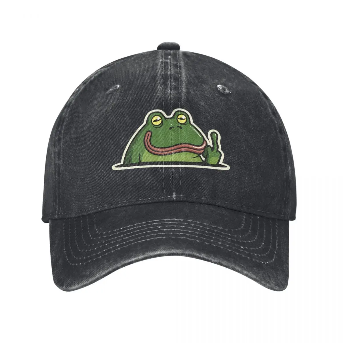 Funny Frog Hand Signal Fu-ck Baseball Hats Funny Trucker Hat Dad Hats Adjustable Outdoor Baseball Cap for Men Women Cowboy Hat