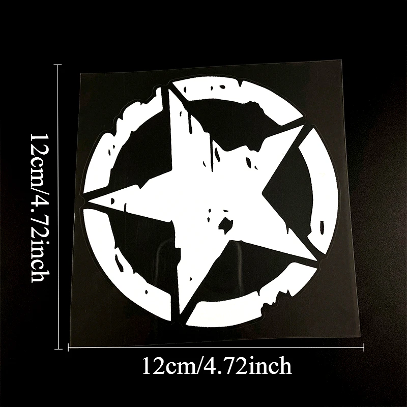 1PC Five-Pointed Star Vinyl Sticker Waterproof Decal for Motocross Motorcycle Fuel Tank Fender Helmet Fairing