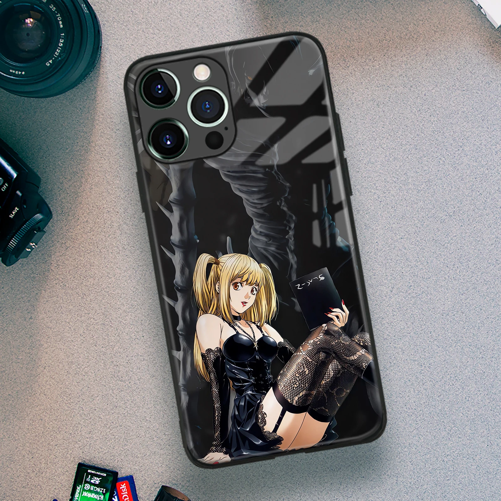 Misa Amane Manga Tpu Silicone Glass Anime Phone Case for iPhone 7 8 14 15 16 Plus Xr Xs 12 13 Mini 11 14 15 16 Pro Max