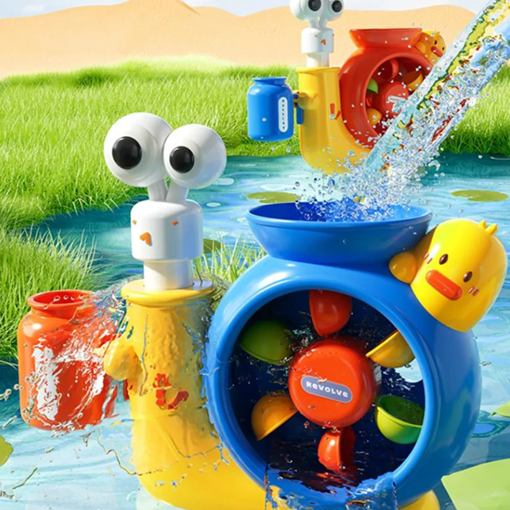 1個入り 漫画風 バス レインボーカタツムリ 水車 ホイール型 水遊び お風呂 浴室 入浴 教育 子供向けギフト おもちゃ