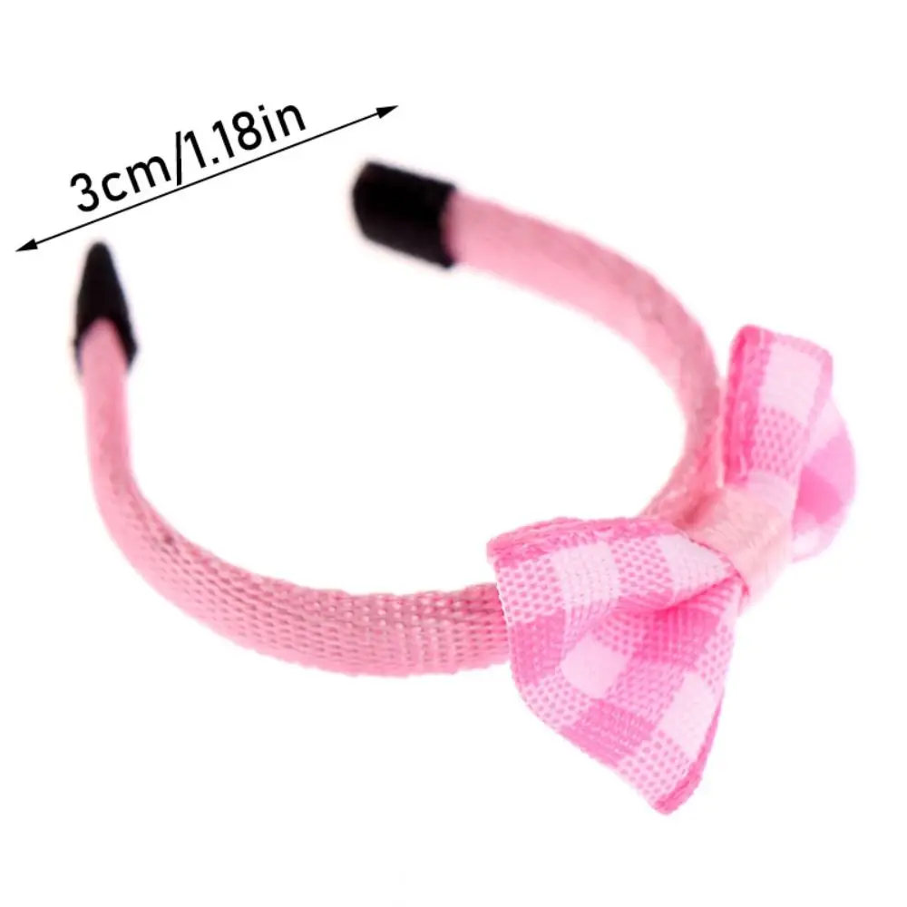 Fashion 1/12 Dollhouse Accessories Doll Bow Headband Handmade DIY Doll Hair Accessories for ob11 Dolls Boutique Decorations Toy