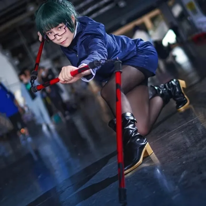 Zenin Maki Cosplay Prop Jujutsu Kaisen  Weapon Three Section Cudgel Halloween Carnival Props PVC Cosplay Party Props Accessories