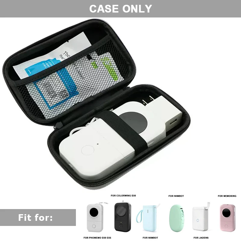 Case EVA Hard Bag Compatible with Phomemo D30 D35 M02/ M02S for NELKO Label Maker, for NIIMBOT JADENS Memoking for SUPVAN