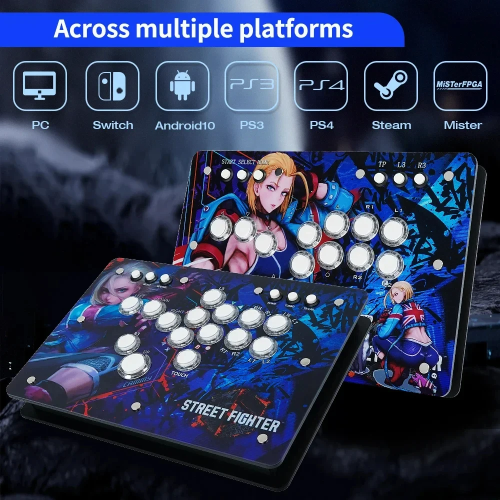 

Arcade Fightbox Mini Hitbox Arcade Controller Fighting Stick For PS4/PS3 Street Fighter Games Joystick For PC/Switch/Android