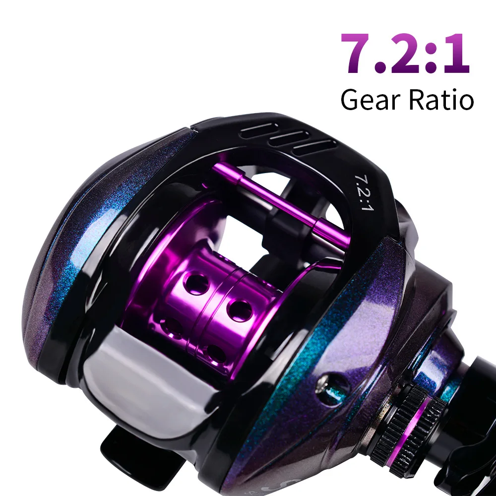 Metal Water Drop reel Luya reel 4 1 Axis 7.2:1 Chameleon Colorful Sea Fishing reel