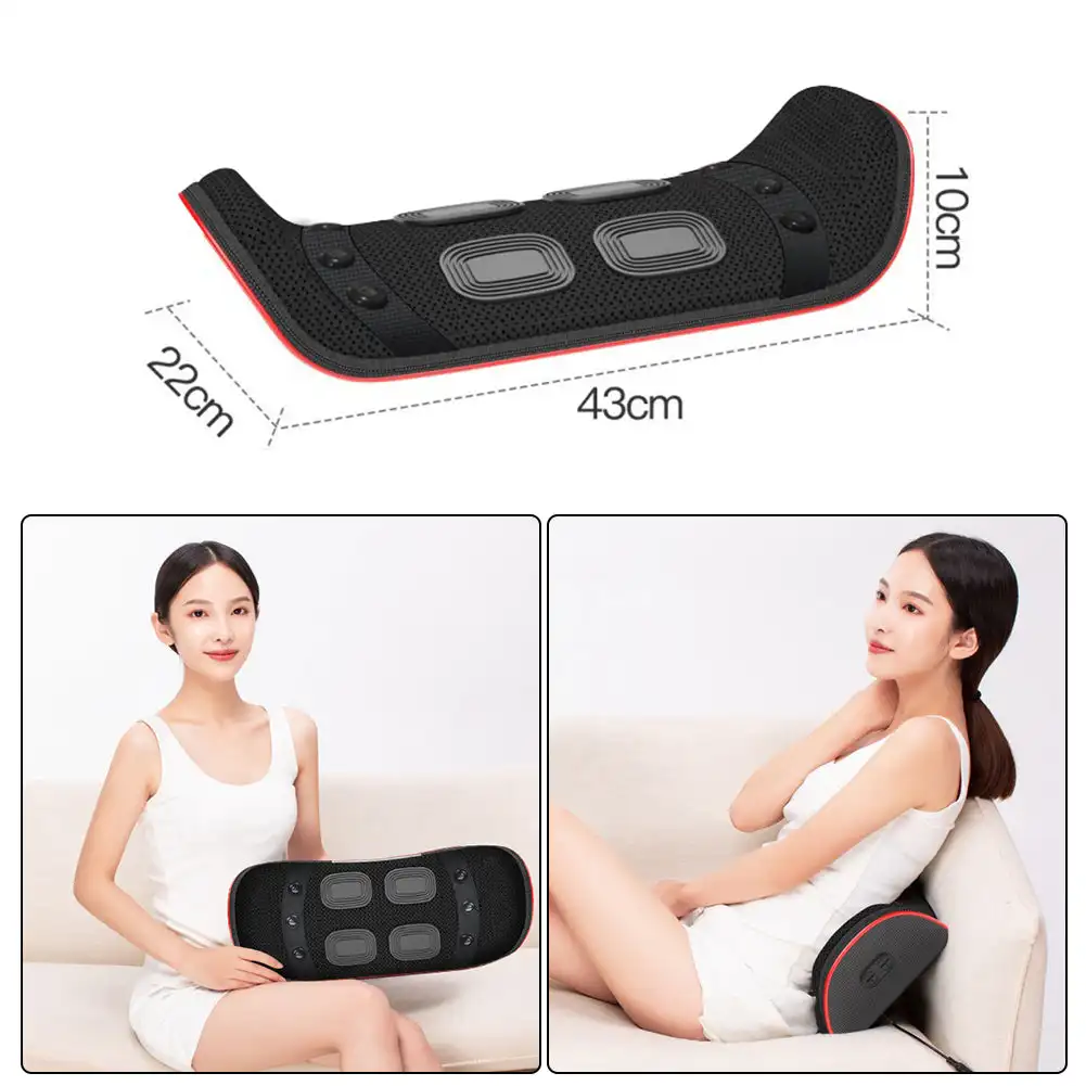 Multi-Level Adjustable Back Massager Electric Waist Massager Lumbar Traction Device Inflatable Hot Compress Lumbar Spine