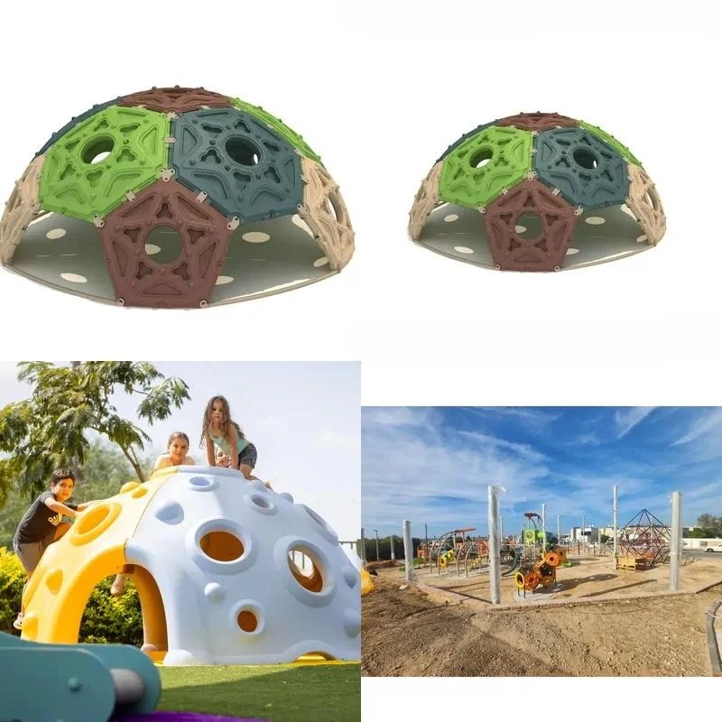 Colorful Modular Dome Climbers for Kids Outdoor Playground Park Backyard Interlocking Design Fun Adventure Play Structure