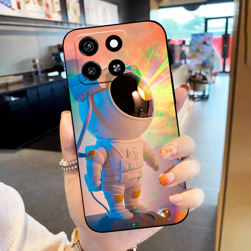 For ZTE Blade A55 Phone Cover Back Case For ZTE Blade A35 Shockproof Bumper Soft TPU Silicone Astronaut Printed Case Cover