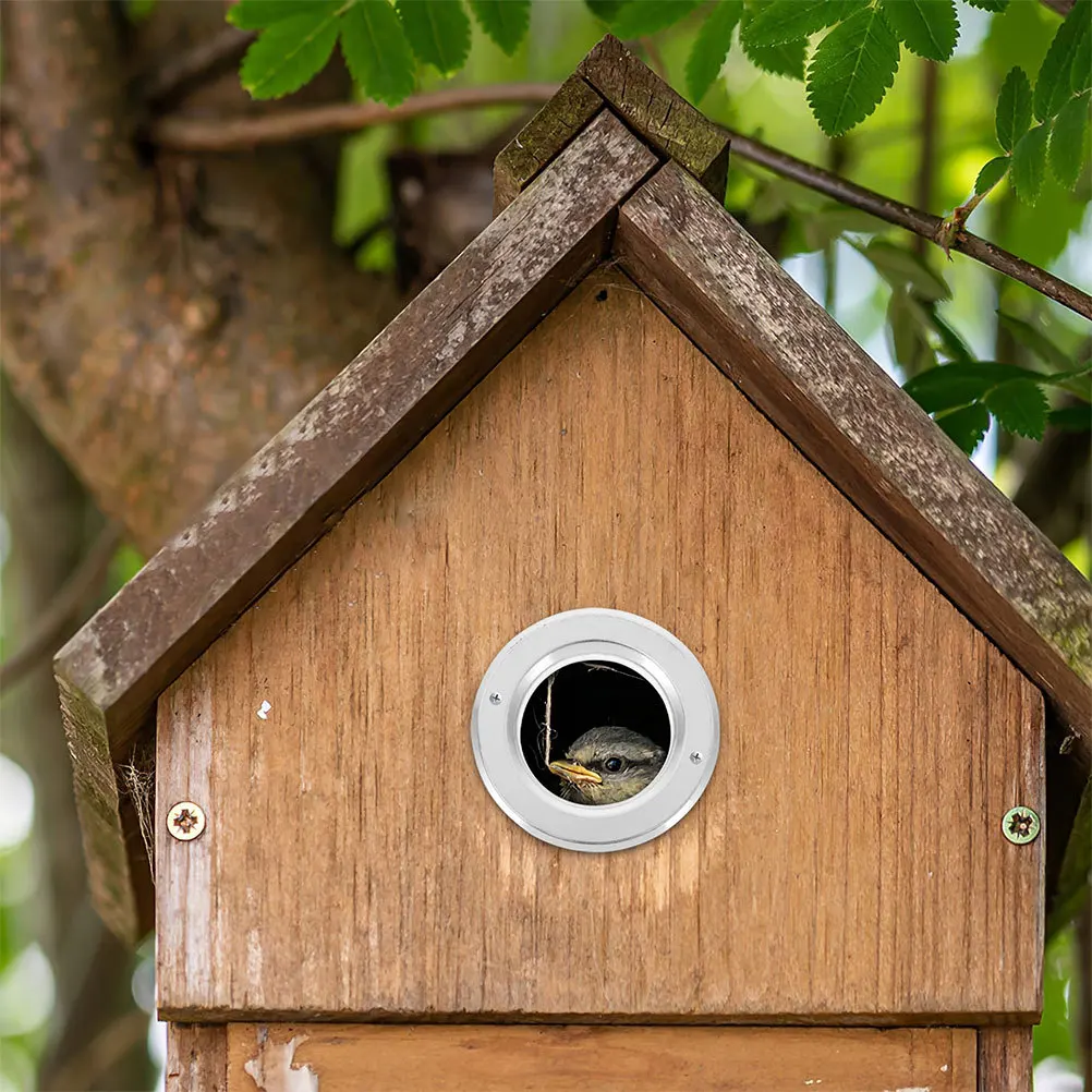 

6Pcs Bird Metal Guards Replacement Bird Nest Ring Protective for Parrot Breeding Cage Long-Lasting Nest Hole Metal Guards
