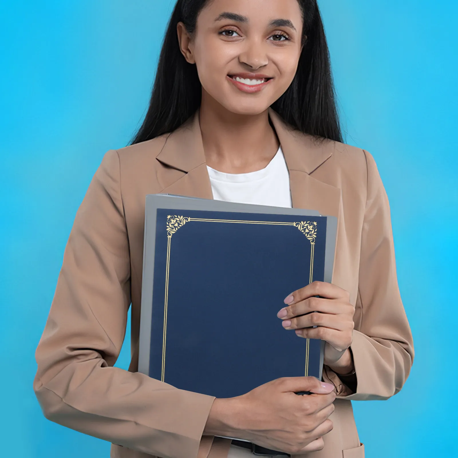 

10Pcs Certificate Holder Paper Diploma Cover Award Certificate Protector for Graduation Ceremony Business Achievement