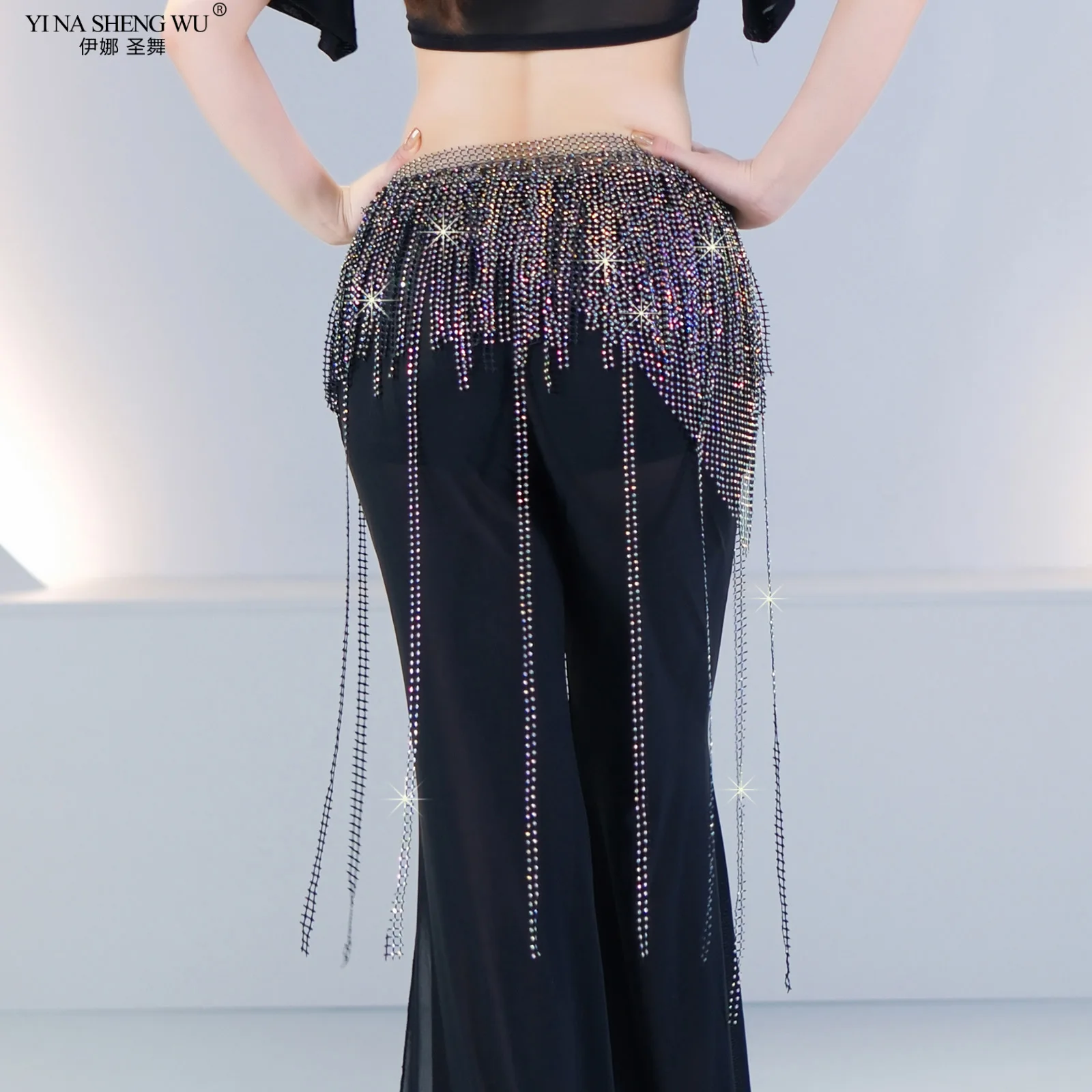 

Пояс для танца живота для женщин, высококачественный модный треугольный набедренный шарф с кисточками, поясной шарф для соревнований по восточному танцам